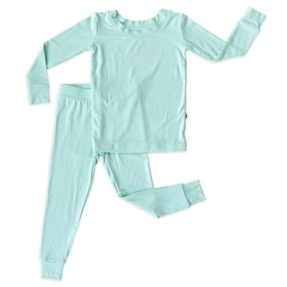 Little Sleepies Aquamarine Light Blue Two-Piece Pajama Set size 9/10